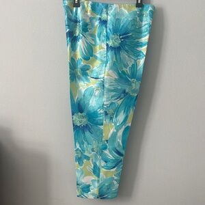Requirements Blue Floral Capris